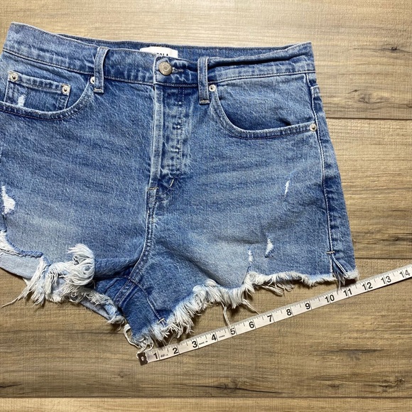 Pistola Womens Nova Relaxed Cut Off High Rise Shorts Size 28 Tulum Blue - Picture 4 of 12